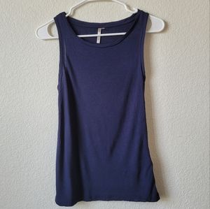Banana Republic Plain Navy Blue Tank Top